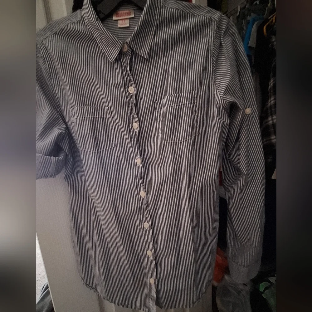 Mossimo Supply Co Pinstripe, Botton-down shirt - Picture 1 of 8